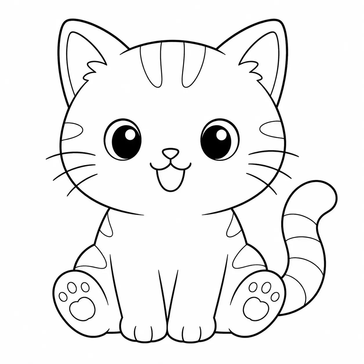 고양이 색칠공부 도안